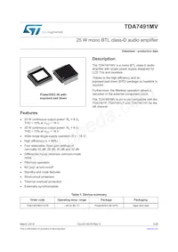 TDA7491MV Datasheet Cover