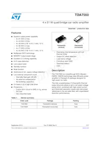 TDA7560 Datasheet Cover