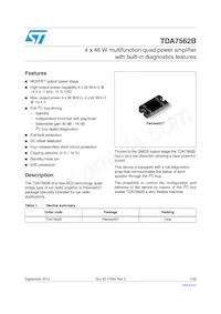 TDA7562B Datasheet Cover