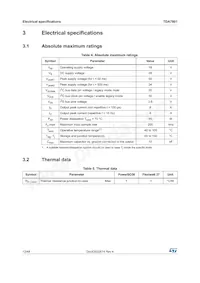 TDA7801SM 데이터 시트 페이지 12