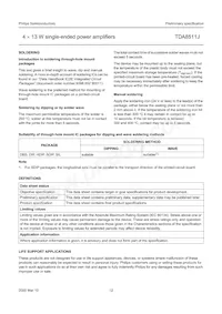 TDA8511J/N2 Datasheet Page 12