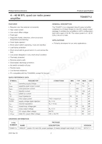 TDA8571J/N2S Datasheet Page 2