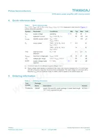 TFA9843AJ/N1 Datasheet Page 2