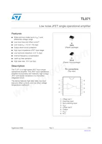 TL071IN Datasheet Cover