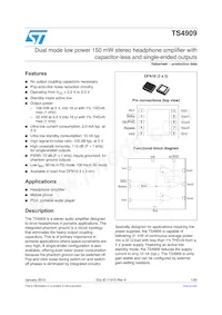 TS4909IQT Datasheet Cover