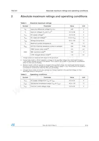 TSC101BIYLT Datasheet Page 3