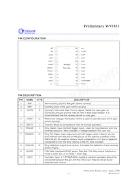 W91031SG T&R Datasheet Page 3