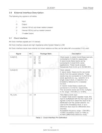 ZL30301GAG Datasheet Pagina 12