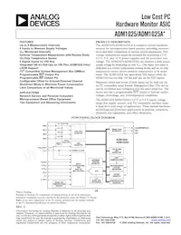 ADM1025ARQ-REEL7 Datenblatt Cover