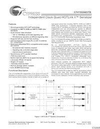 CYV15G0403TB-BGC Datasheet Copertura