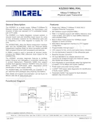 KSZ8051MNLI-TR Datenblatt Cover