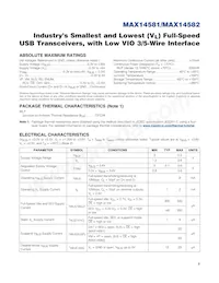 MAX14582EWC+T Datasheet Page 2