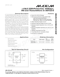 MAX3190EUT-T Datasheet Cover