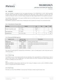 MLX80105KLQ-EAA-000-TU Datasheet Page 17