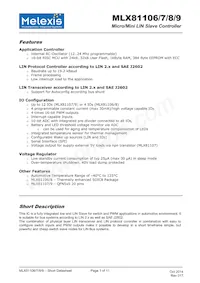 MLX81109KLW-CAA-000-TU Datasheet Cover