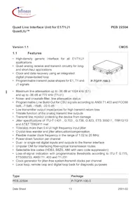 PEB22504HT-V11 Datasheet Pagina 13