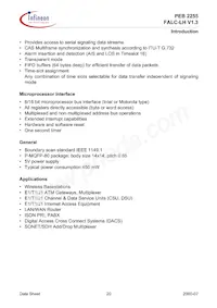 PEB2255H-V13 Datasheet Page 20