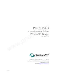 PI7C8154BNAIE Datenblatt Cover