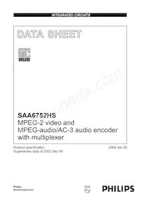 SAA6752HS/V103 Datasheet Cover