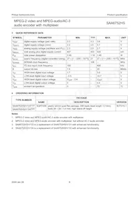 SAA6752HS/V103 Datasheet Page 6