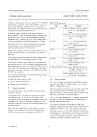 SAA7105E/V1/G Datasheet Pagina 10