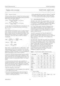 SAA7105E/V1/G Datasheet Page 20