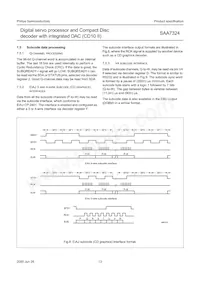 SAA7324H/M2B Datasheet Page 13