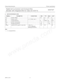 SAA7327H/T/M2B Datasheet Page 4