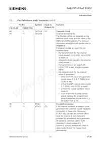 SAF82532N10V32A Datasheet Page 21