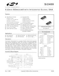 SI2400-BS Datasheet Cover