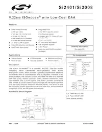 SI3008-B-FS Datasheet Cover