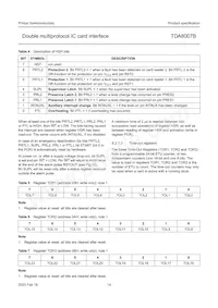 TDA8007BHL/C2 Datasheet Page 14