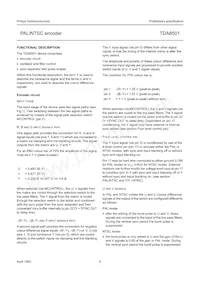 TDA8501/N1 Datasheet Page 6