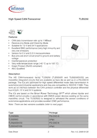 TLE6250PG Datasheet Page 3