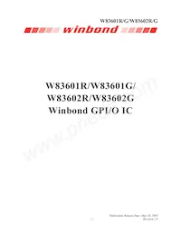 W83602G Datasheet Cover