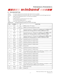 W83602G Datasheet Page 5