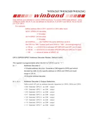 W83626G Datasheet Page 14