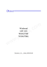 W83637HG-AW Datasheet Cover