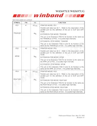 W83697UG Datasheet Page 15