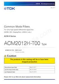 ACM2012H-900-2P-T00 Datasheet Copertura