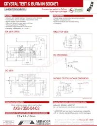 AXS-7050-04-02 Datasheet Cover