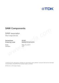 B39321R1921A310 Datasheet Pagina 3