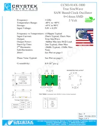 CCSO-914X-1000.000 Datasheet Page 2