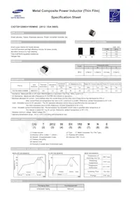 CIGT201208EH1R0MNE Datasheet Cover