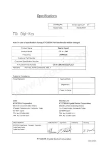 CX1612DB26000D0FLJC1 Datasheet Cover