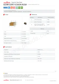 GCM155R71C683KA55D Datasheet Copertura