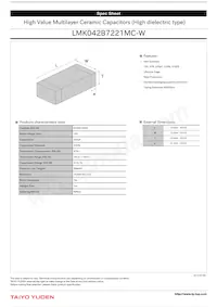 LMK042B7221MC-W Datasheet Cover