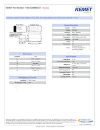 T491V226M025ZT Datasheet Cover