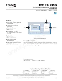 UMX-903-D16-G Datenblatt Cover