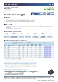 VLS201610CX-100M-1數據表 封面